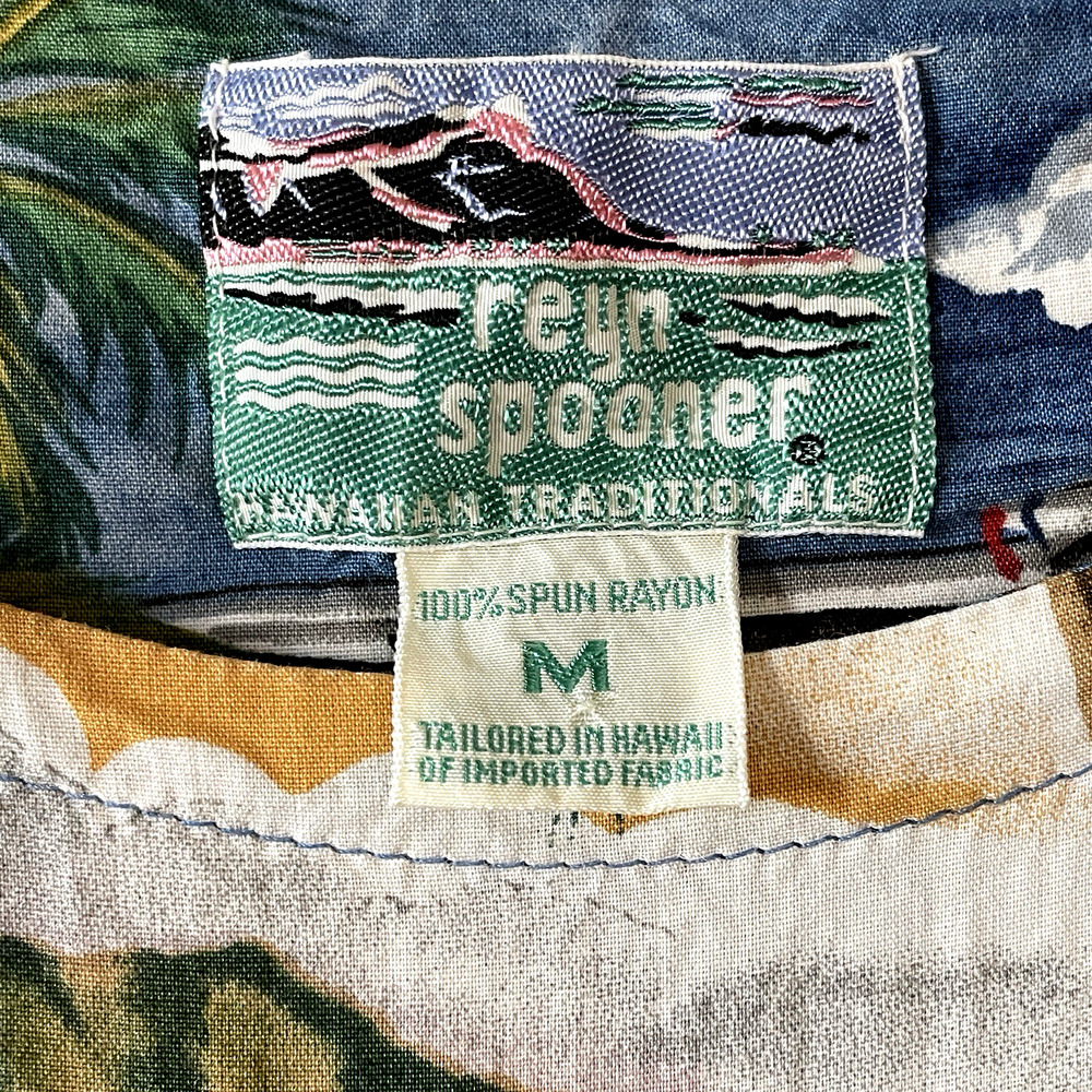 REYN SPOONER Women’s Size Medium Blue Classic Hawaiian Print VTG Maxi Dress USA - Picture 3 of 10